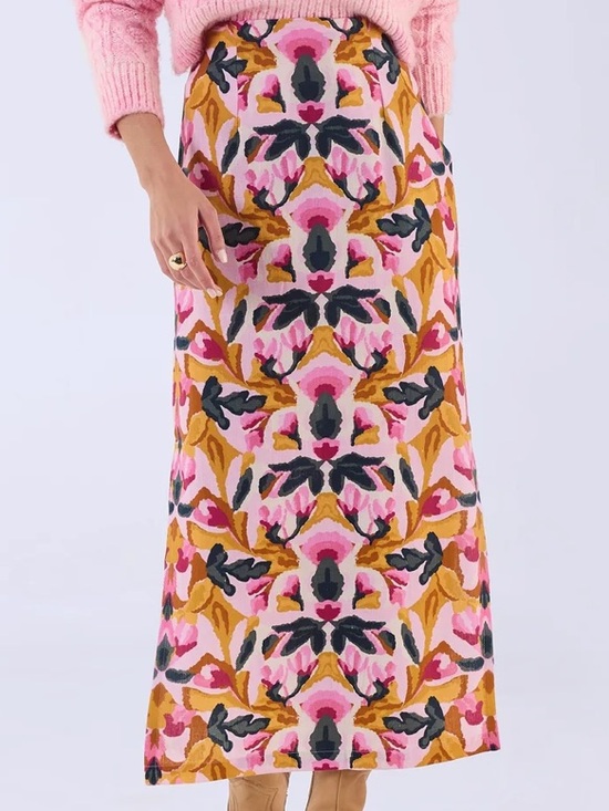 Beyond By Vera Dresses & Skirts - Beyond by Vera Floral Maxi Skirt Cotton/Linen Blend Large NWT Boutique $215